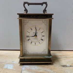 Bulova Vintage Gold and Black Wall Clock